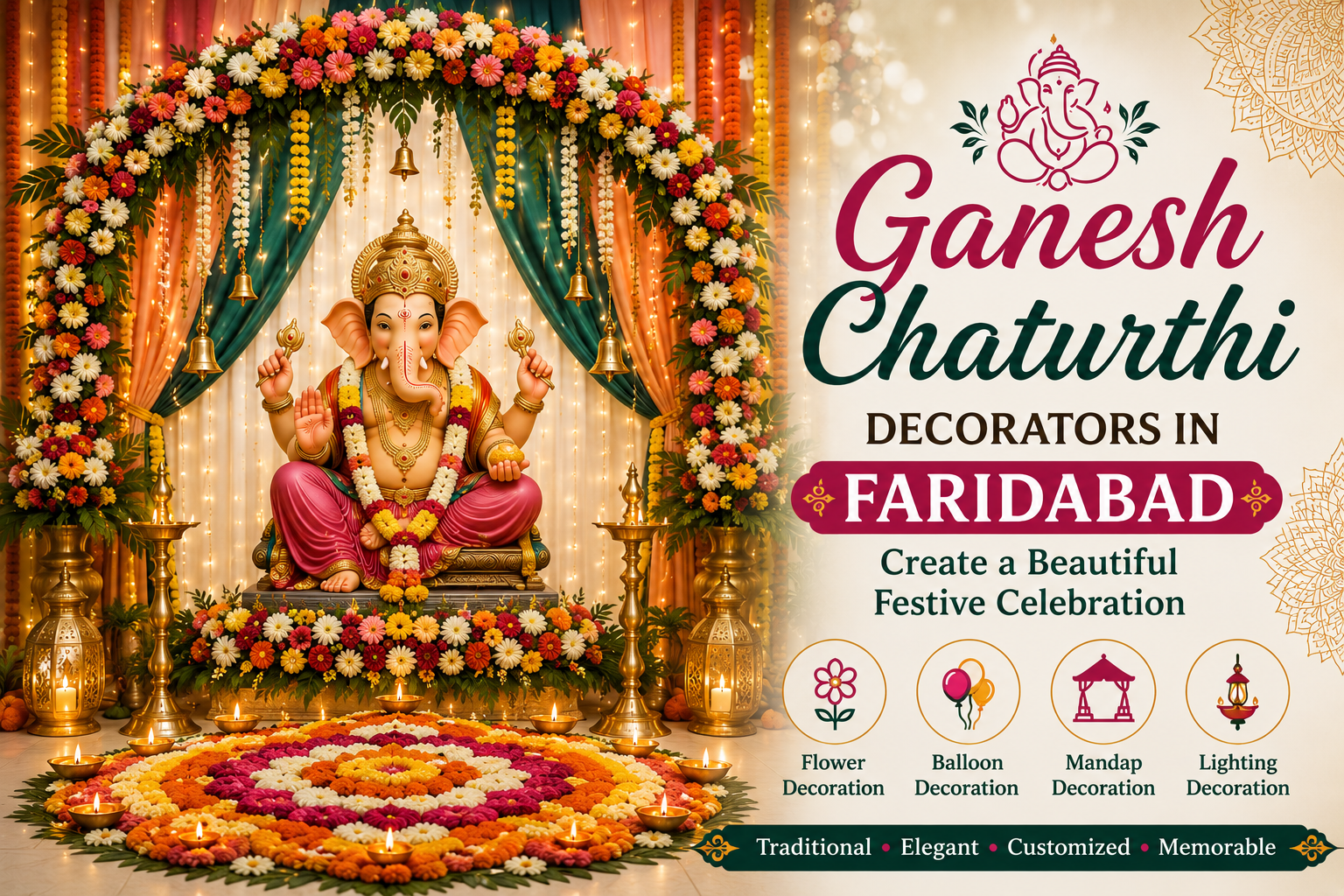 ganesh chaturthi decorators in faridabad