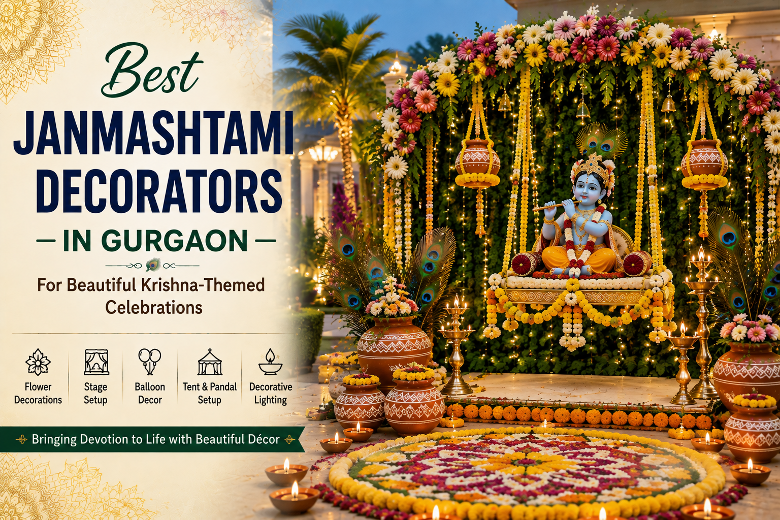 Best Janmashtami Decorators in Gurgaon for Beautiful Krishna-Themed Celebrations janmashtami decorators in gurgaon