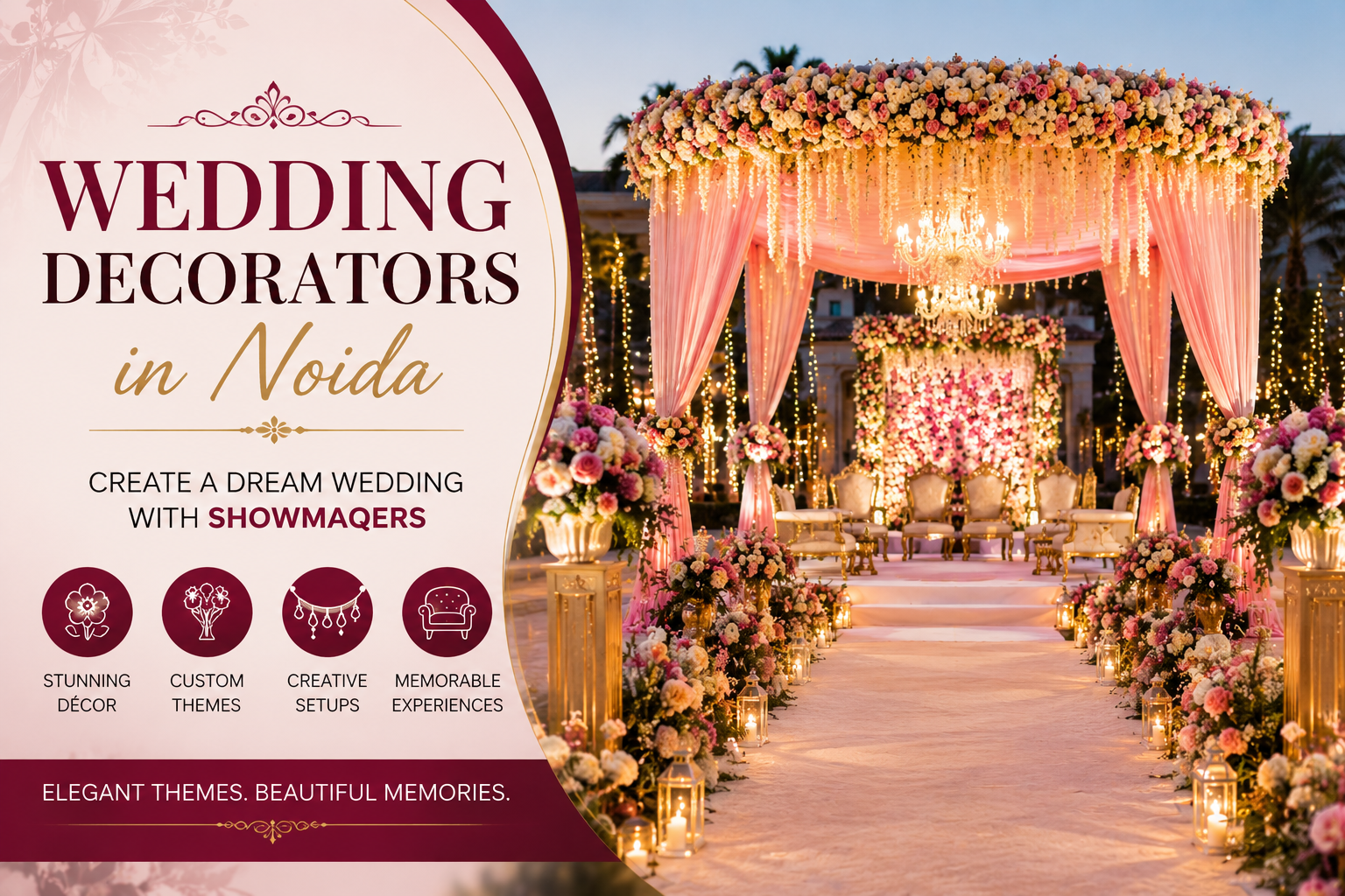 Wedding Decorators in Noida: Transform Your Celebration with Showmaqers wedding decorators in noida